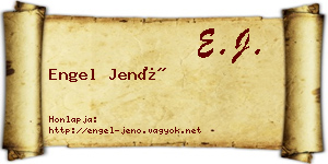 Engel Jenő névjegykártya